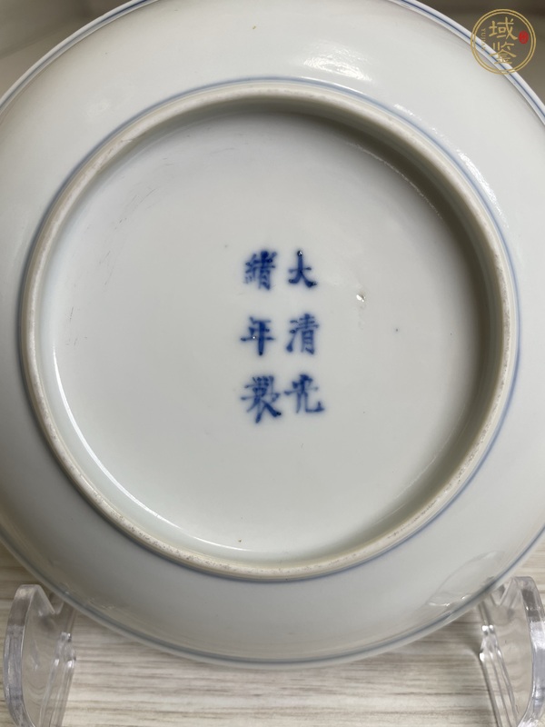 古玩陶瓷青花折枝花卉紋盤真品鑒賞圖