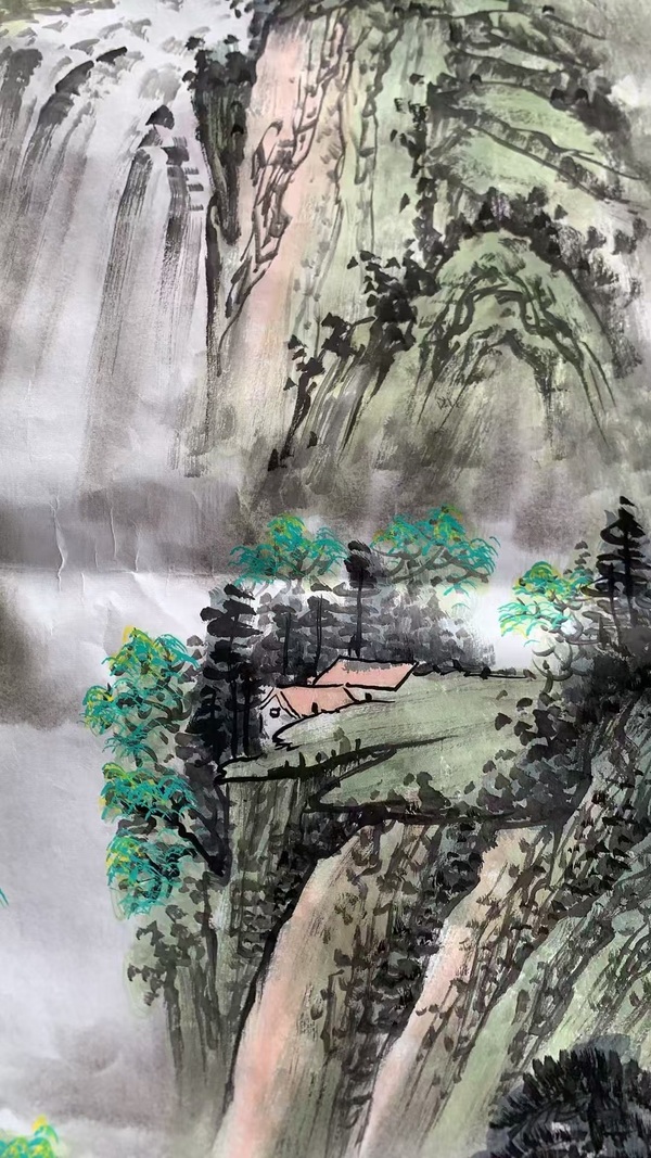 古玩字畫柳真卿春山富居拍賣，當前價格1500元