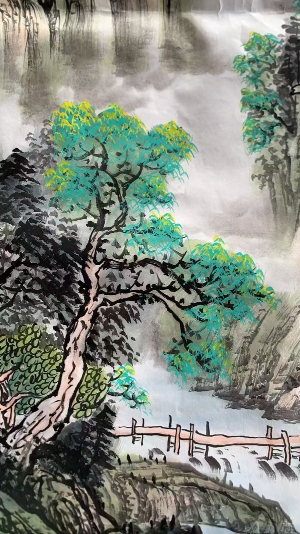 古玩字畫柳真卿春山富居拍賣，當前價格1500元