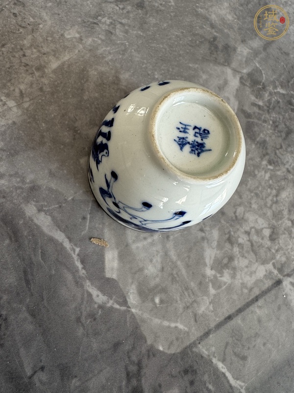 古玩陶瓷青花八駿圖仰鐘杯真品鑒賞圖