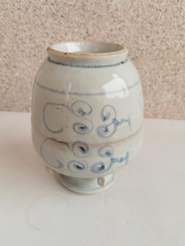 古玩陶瓷青花福字紋四系壺拍賣,當前價格456元