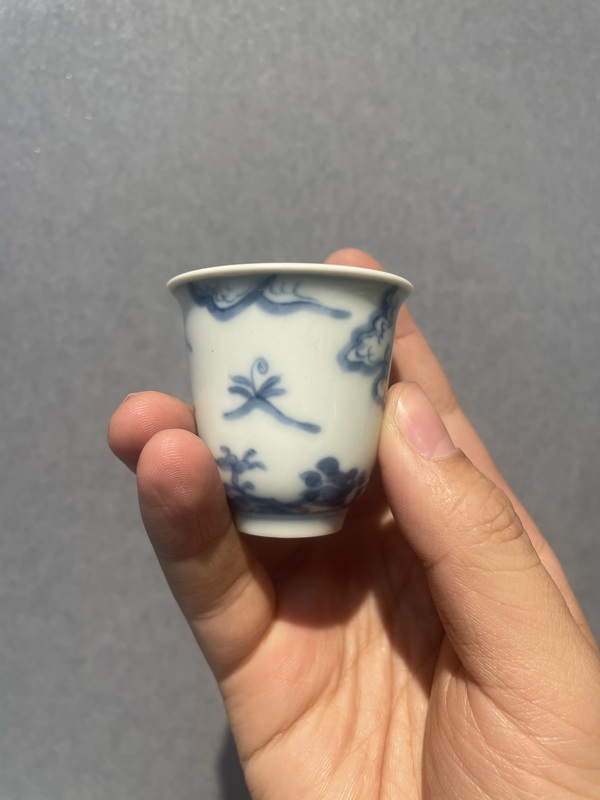 古玩陶瓷青花人物折沿杯拍賣，當(dāng)前價(jià)格8800元