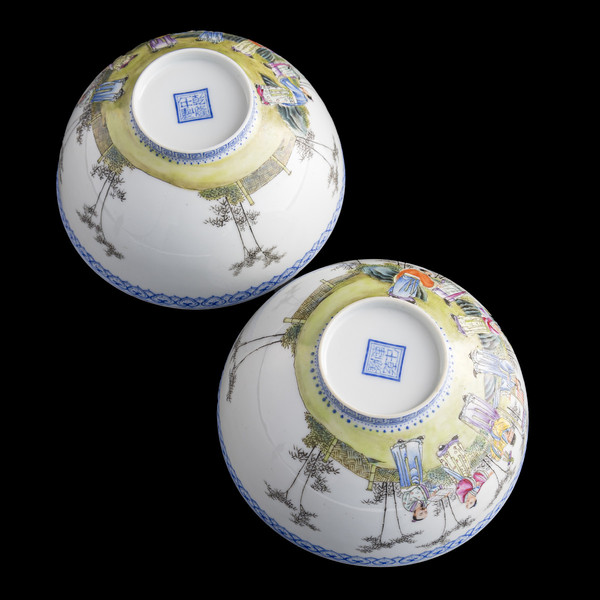 古玩陶瓷【2025新超細路精品】粉彩竹林七賢圖茶碗拍賣,當前價格68800元