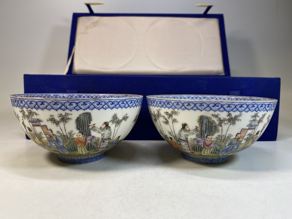 古玩陶瓷【2025新超細路精品】粉彩竹林七賢圖茶碗拍賣,當前價格68800元
