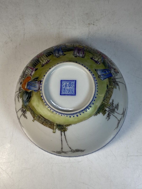 古玩陶瓷【2025新超細路精品】粉彩竹林七賢圖茶碗拍賣,當前價格68800元