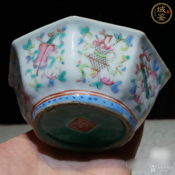 古玩陶瓷粉彩供碗真品鑒賞圖