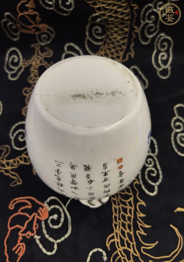 古玩陶瓷粉彩無雙譜人物茶壺真品鑒賞圖