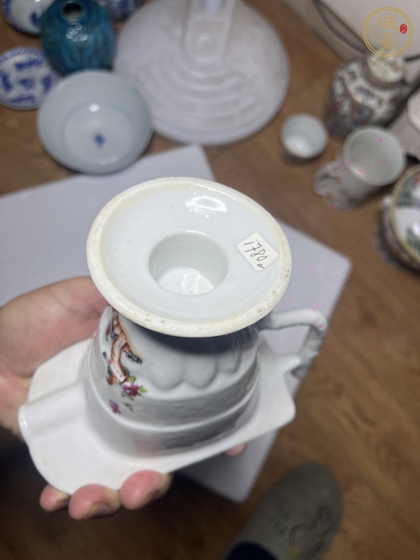 古玩陶瓷廣彩花鳥紋杯真品鑒賞圖