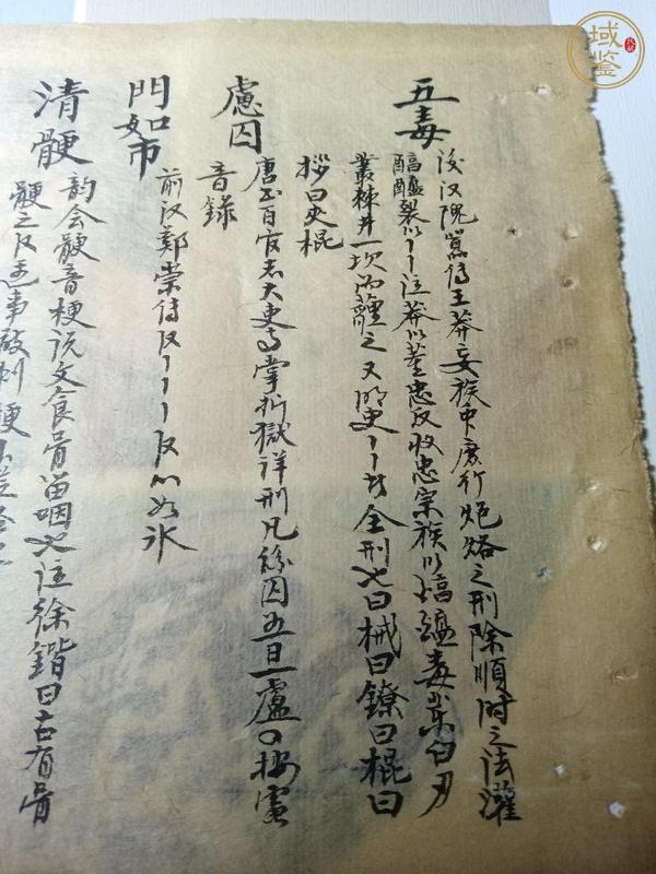 古玩字畫抄本書頁真品鑒賞圖