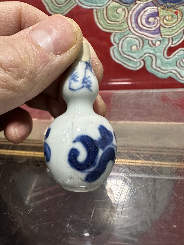 古玩陶瓷青花花卉紋小葫蘆瓶真品鑒賞圖