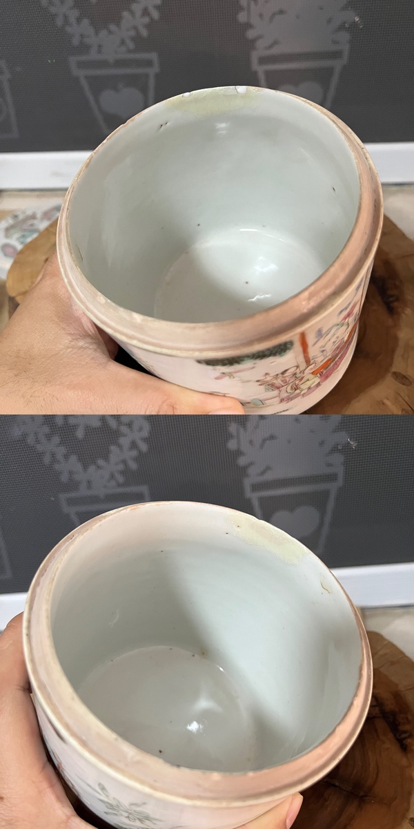 古玩陶瓷同治粉彩人物蓋缸拍賣,當前價格1688元