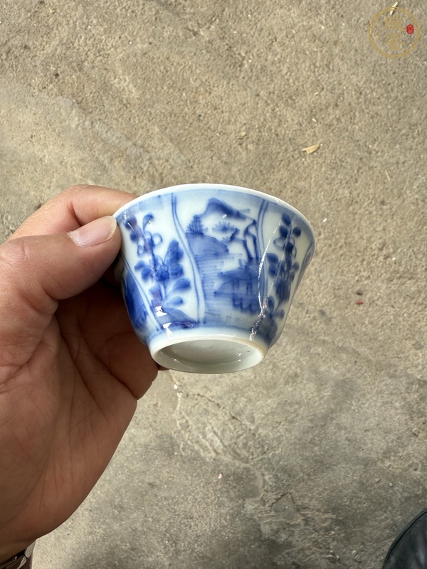 古玩陶瓷青花杯真品鑒賞圖