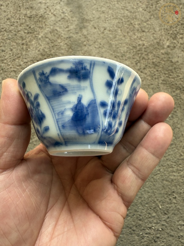 古玩陶瓷青花杯真品鑒賞圖