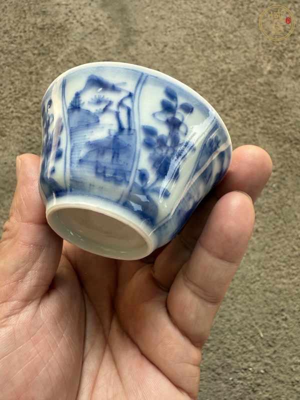 古玩陶瓷青花杯真品鑒賞圖