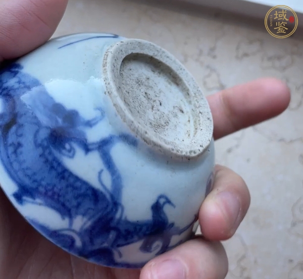 古玩陶瓷青花過墻龍紋杯真品鑒賞圖