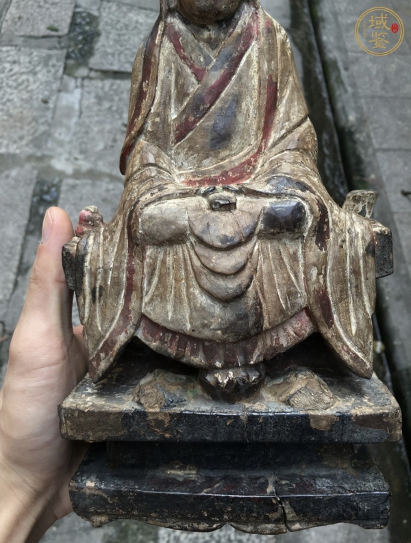 古玩雜項觀音木雕真品鑒賞圖