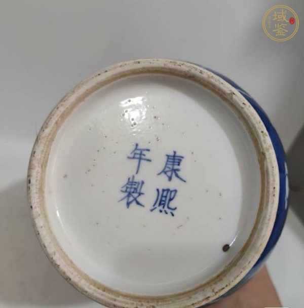 古玩陶瓷清光緒民窯青花冰梅紋瓶真品鑒賞圖