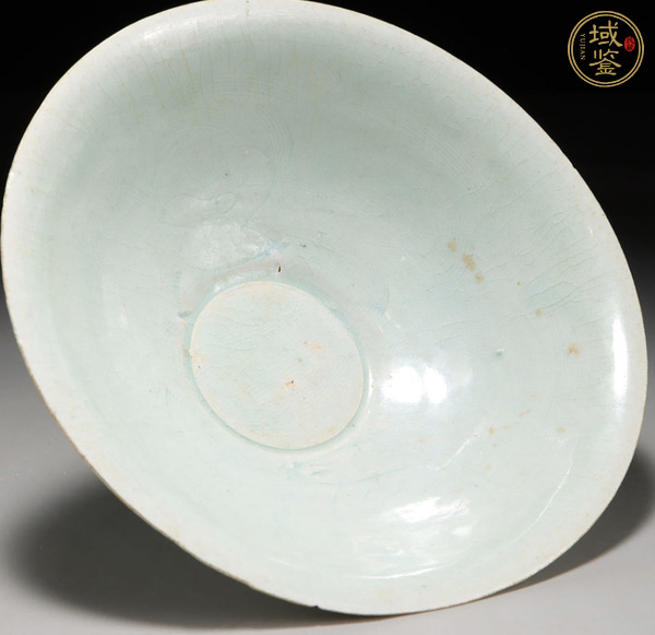 古玩陶瓷青白釉雙魚(yú)斗笠碗真品鑒賞圖