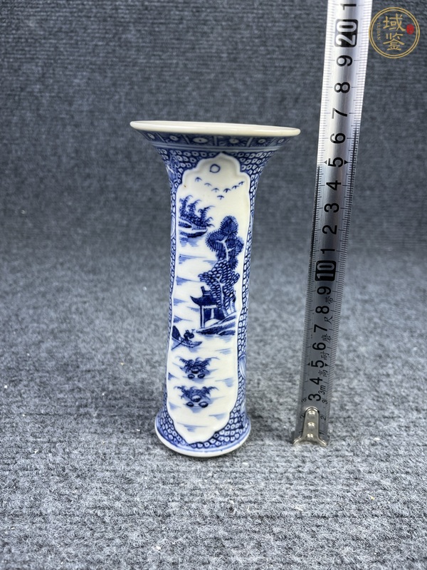 古玩陶瓷乾隆青花花觚真品鑒賞圖