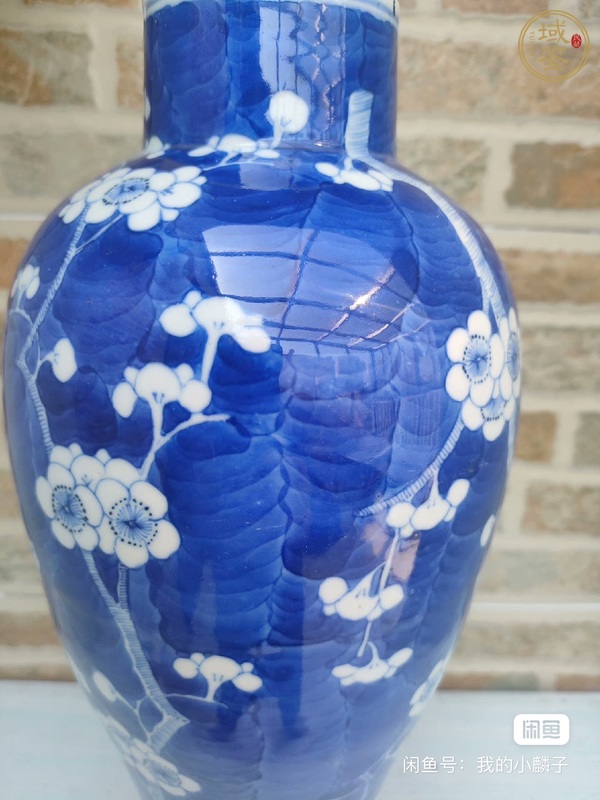 古玩陶瓷青花冰梅花卉梅瓶真品鑒賞圖