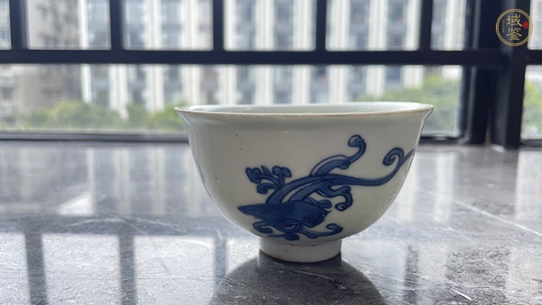 古玩陶瓷青花螭龍紋茶碗真品鑒賞圖