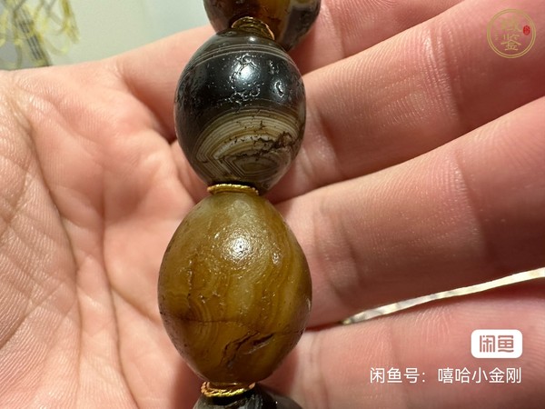 古玩玉器纏絲瑪瑙珠真品鑒賞圖