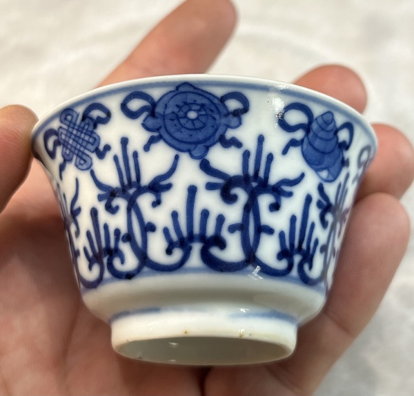 古玩陶瓷青花花卉紋杯拍賣,當前價格7500元