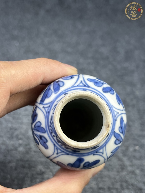 古玩陶瓷康熙青花花卉紋小瓶真品鑒賞圖