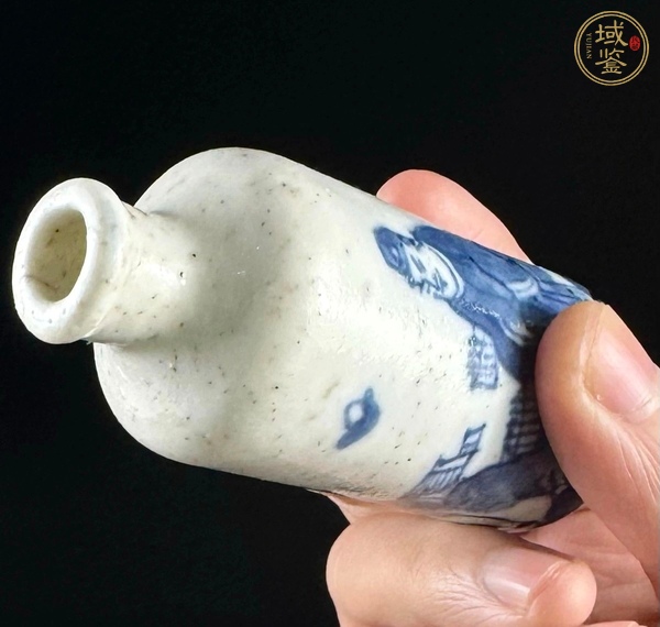 古玩陶瓷青花人物故鼻煙瓶真品鑒賞圖