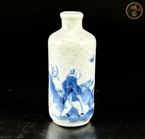 古玩陶瓷青花人物故鼻煙瓶真品鑒賞圖