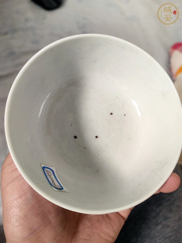 古玩陶瓷青花鳳紋茶碗真品鑒賞圖