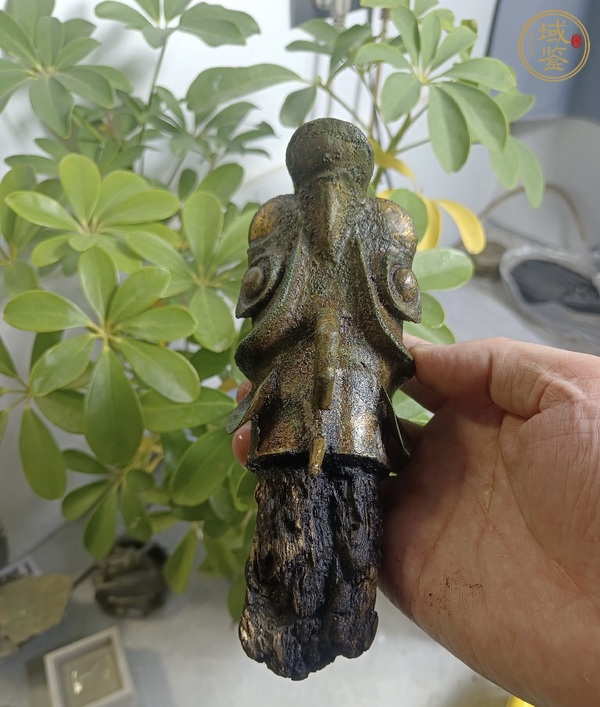 古玩銅器殘龍首真品鑒賞圖