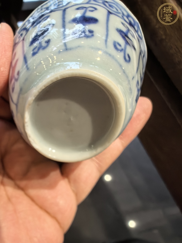 古玩陶瓷青花纏枝花卉紋花口杯，疑似復(fù)窯真品鑒賞圖