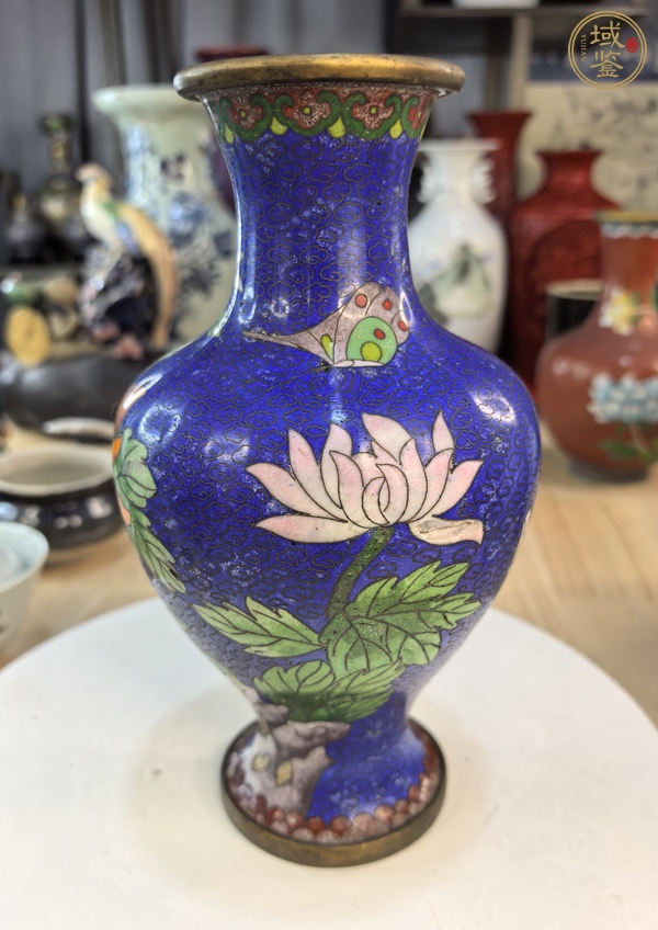 古玩雜項景泰藍(lán)花瓶真品鑒賞圖