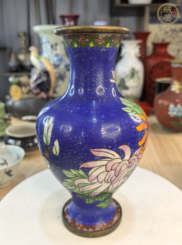 古玩雜項景泰藍(lán)花瓶真品鑒賞圖