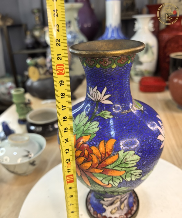 古玩雜項景泰藍(lán)花瓶真品鑒賞圖