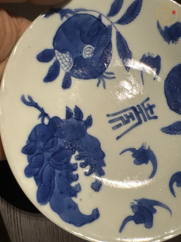 古玩陶瓷青花三多紋盤真品鑒賞圖