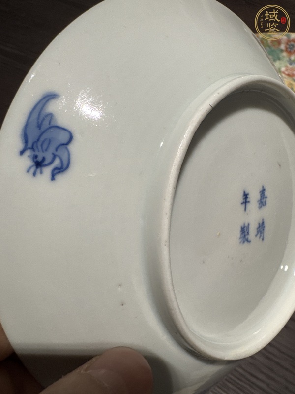 古玩陶瓷青花三多紋盤真品鑒賞圖