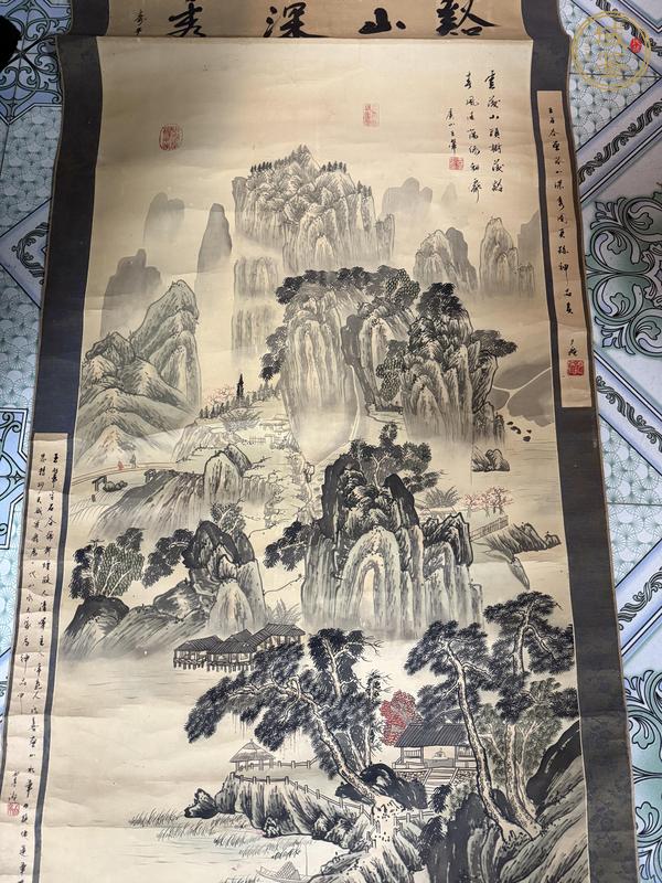 古玩字畫溪山深秀真品鑒賞圖