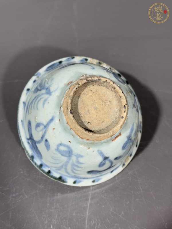 古玩陶瓷青花一束蓮茶碗真品鑒賞圖