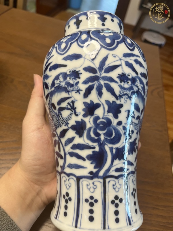 古玩陶瓷青花龍穿花雞腿瓶真品鑒賞圖