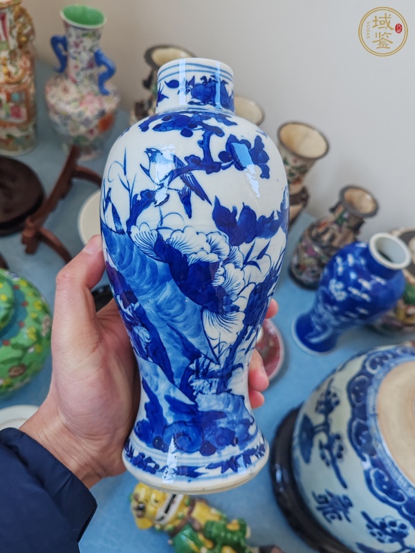 古玩陶瓷青花花鳥紋蓋瓶真品鑒賞圖