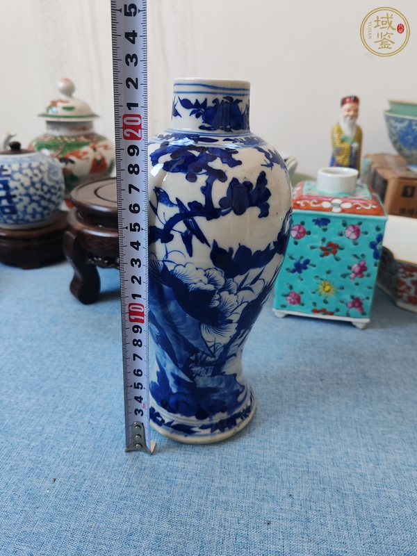 古玩陶瓷青花花鳥紋蓋瓶真品鑒賞圖