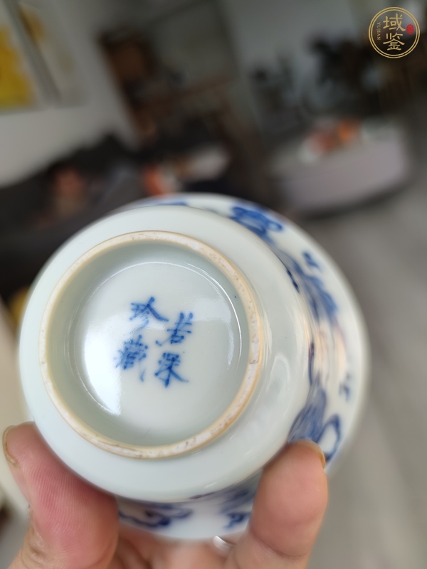 古玩陶瓷青花獅子銹球紋杯真品鑒賞圖