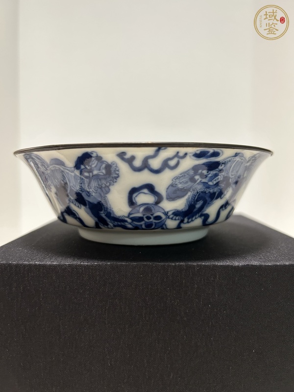 古玩獅紋青花洗真品鑒賞圖