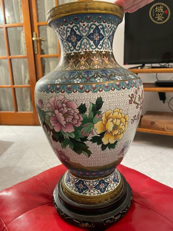 古玩雜項景泰藍花瓶真品鑒賞圖