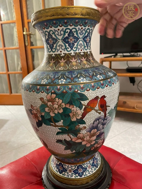 古玩景泰藍花瓶真品鑒賞圖