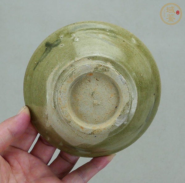 古玩陶瓷玉溪窯青花花卉紋茶碗真品鑒賞圖