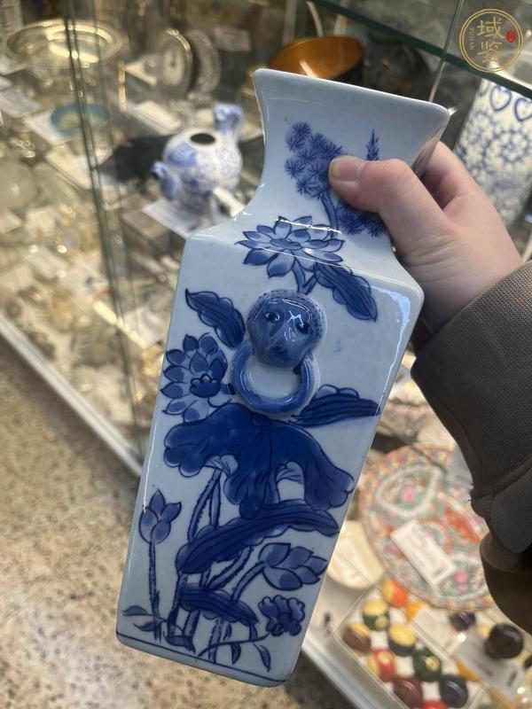 古玩陶瓷青花獸耳瓶真品鑒賞圖