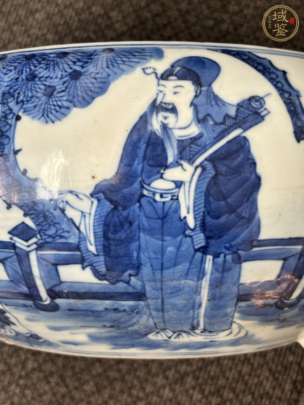 古玩陶瓷青花三星高照圖水洗真品鑒賞圖